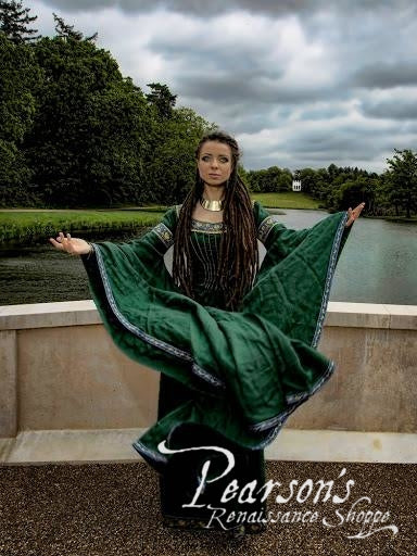 Lady of the Lake Dress with Medieval Suede Corset - Image 8